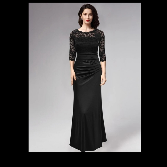 Baby on line D.R.E.S.S  Floor length Lace Gown - Picture 1 of 11